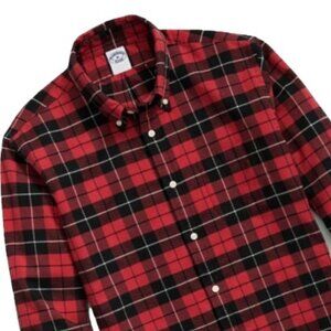 Brooks Brothers 1818 Portuguese Flannel Shirt XXL Red Plaid NWT